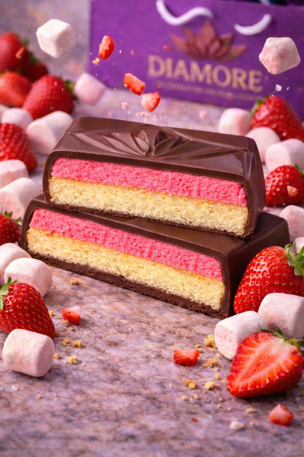 Strawberry marshmallow cake(Approx.weight:180grams)