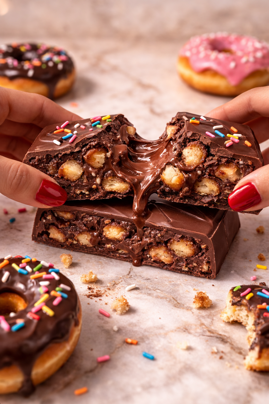 Real Donut Chocolate Bar 🍩(Approx. weight:180 grams)