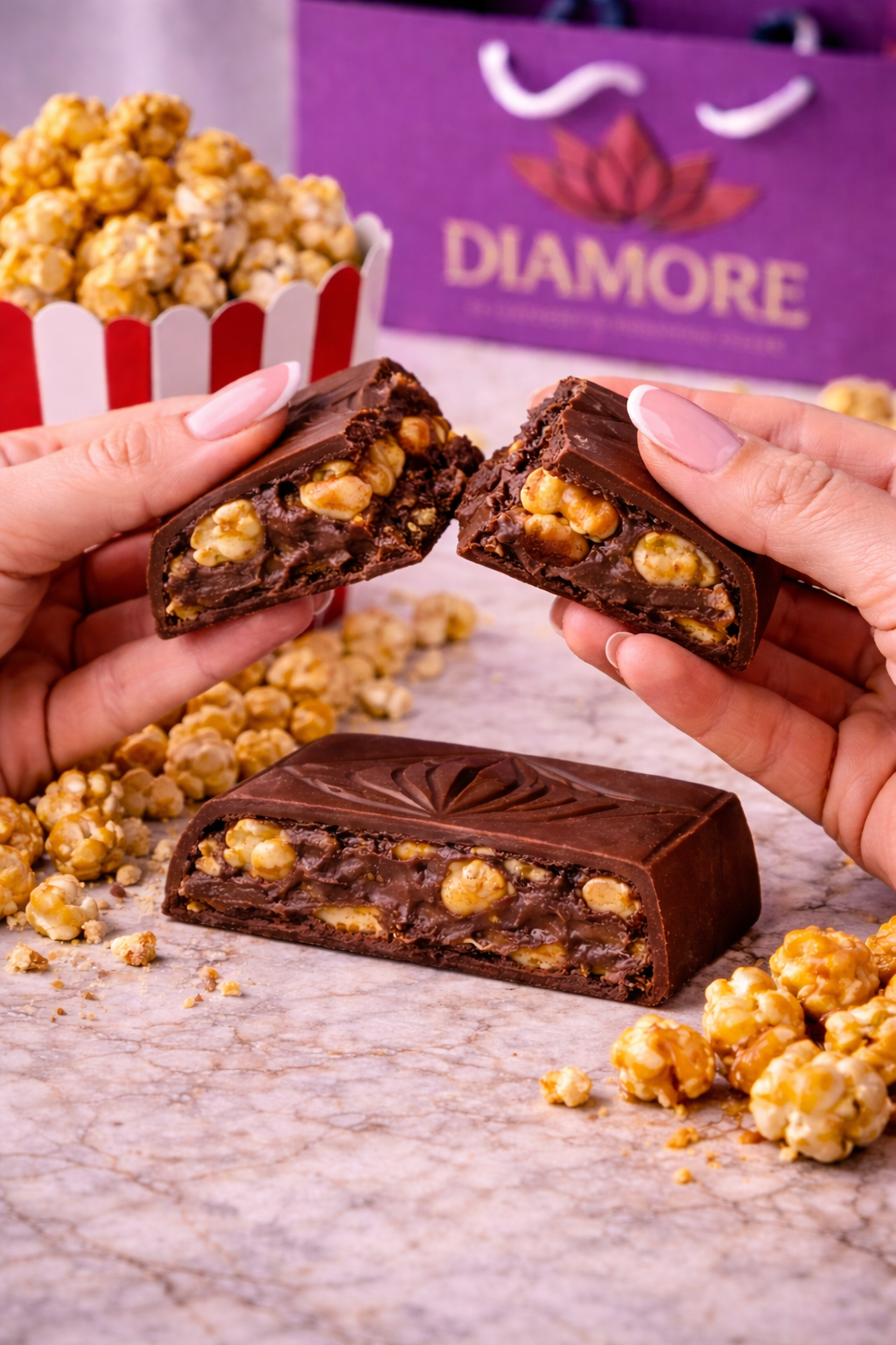 Caramel Popcorn Crunch Bar 🍿(Approx.weight:180 grams)