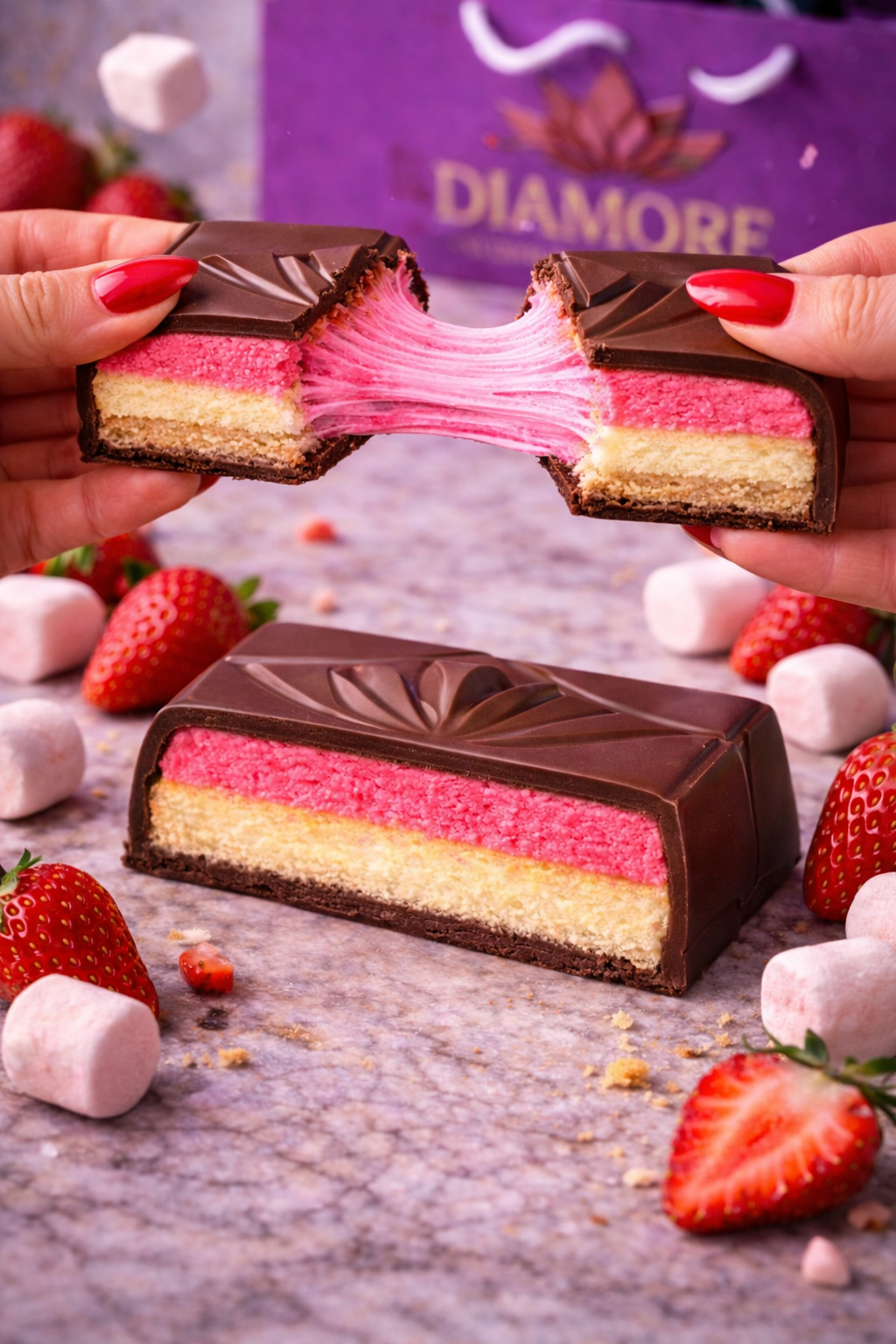 Strawberry marshmallow cake(Approx.weight:180grams)