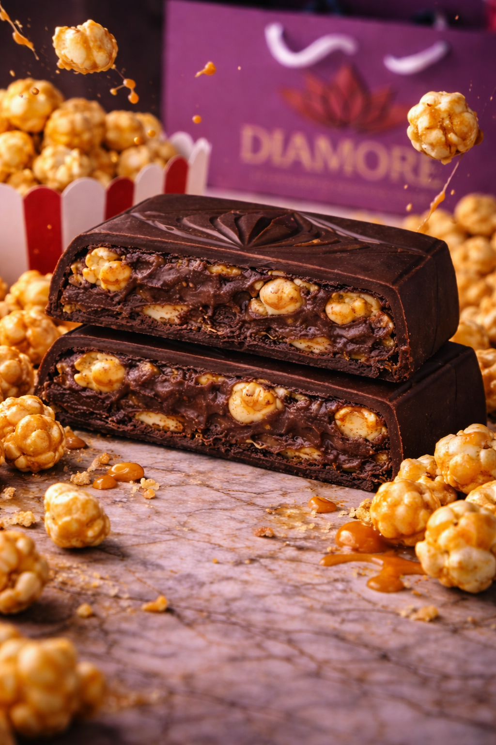 Caramel Popcorn Crunch Bar 🍿(Approx.weight:180 grams)