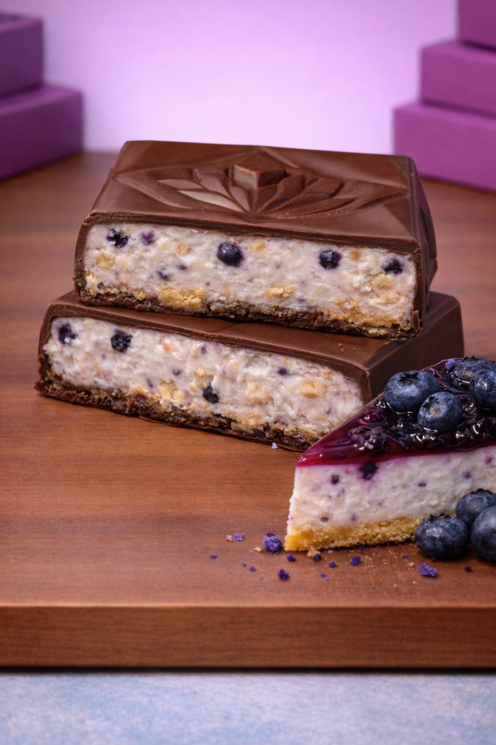 Blueberry cheesecake bar