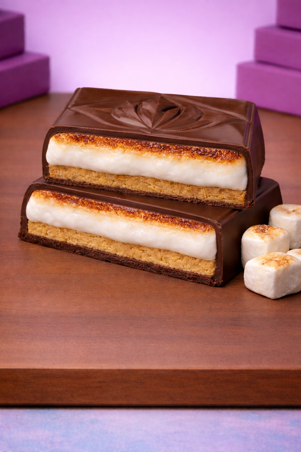 S’mores bar(marshmallow and biscuits)
