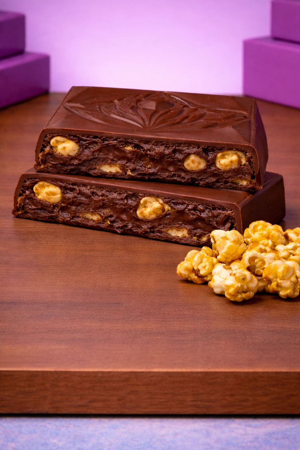 Caramel popcorn ganache🍿