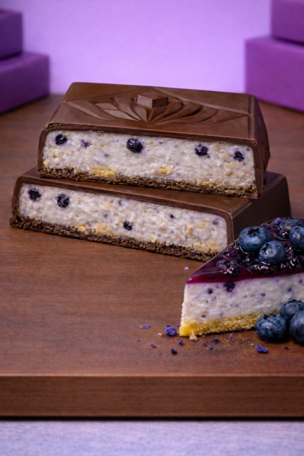 Blueberry cheesecake bar