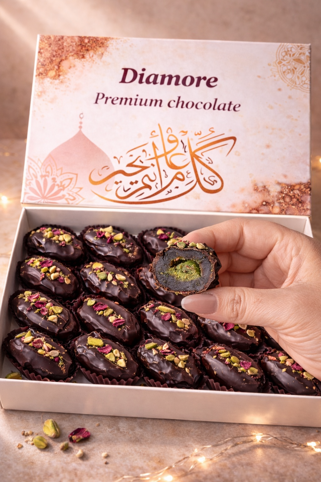 Dubai chocolate dates(kunafa pistachio)