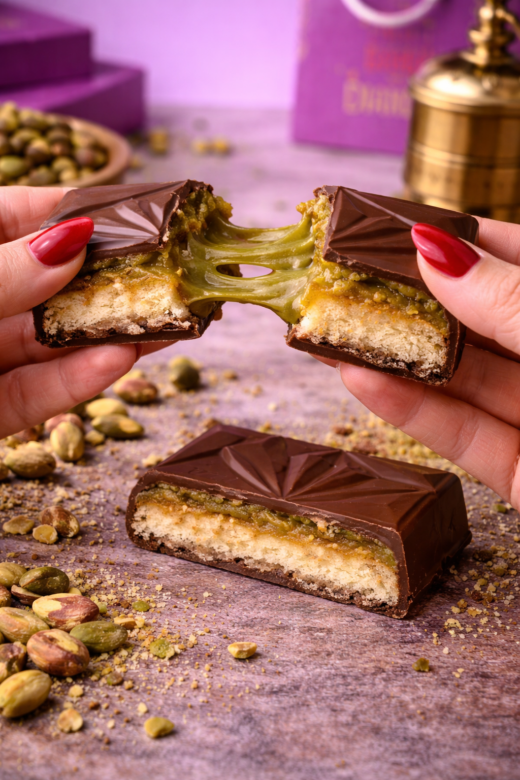 Pistachio&vanilla cake bar