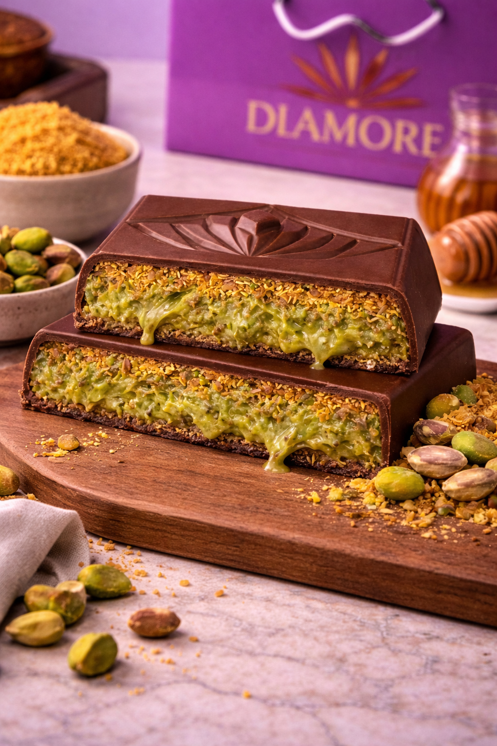 Kunafa pistachio(Dubai chocolate)(Approx.weight:180grams)