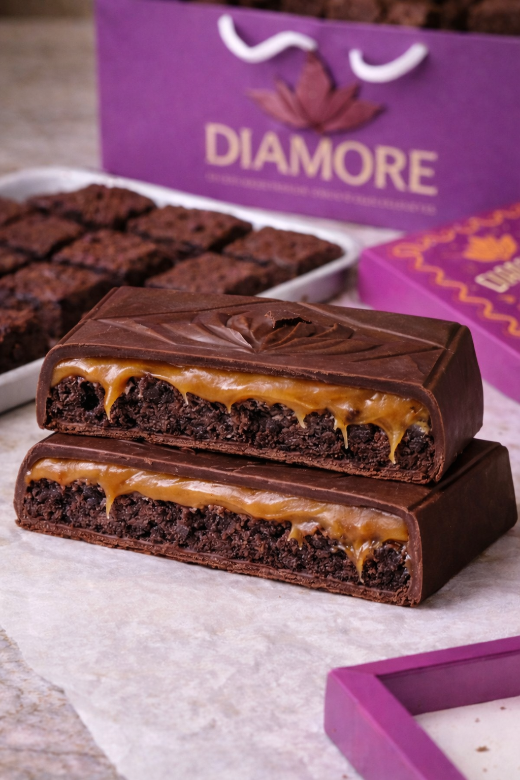 Brownies caramel bar