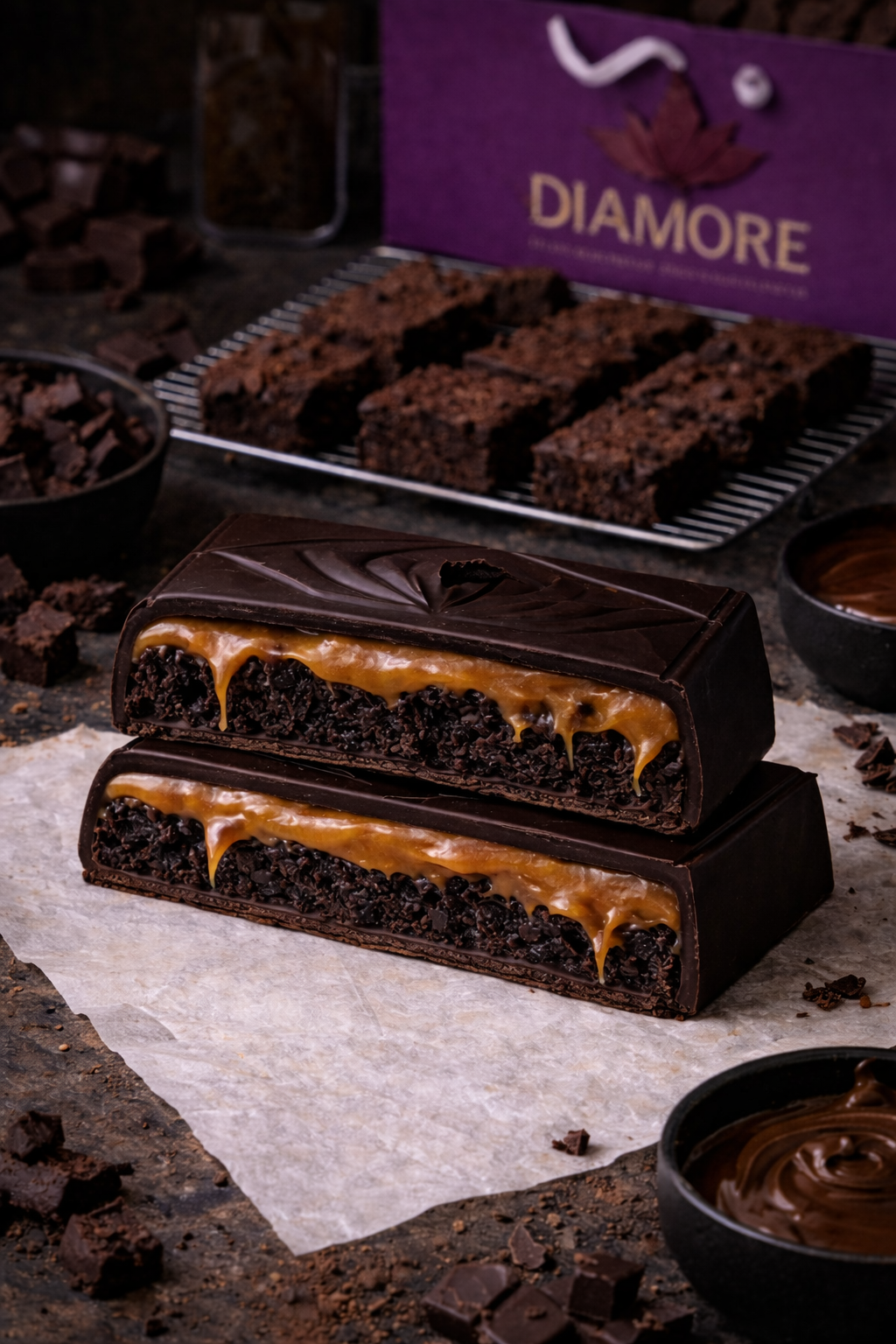Brownies caramel bar